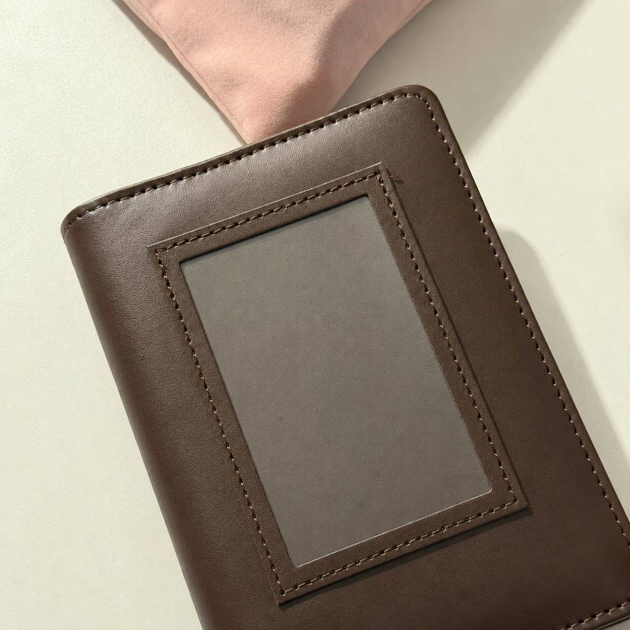 A7 Chocolate Brown Faux Leather Loose-Leaf Binder
